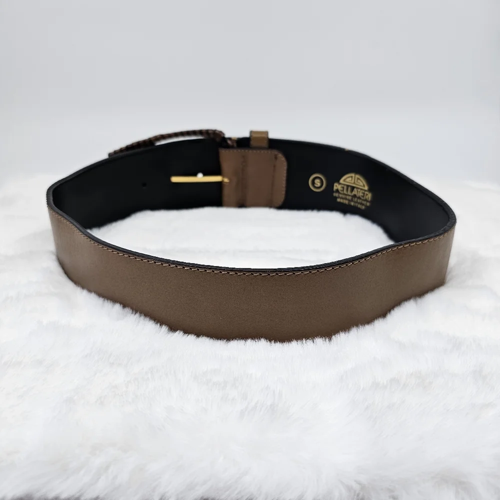 Pellateri vintage Italy brown leather belt small